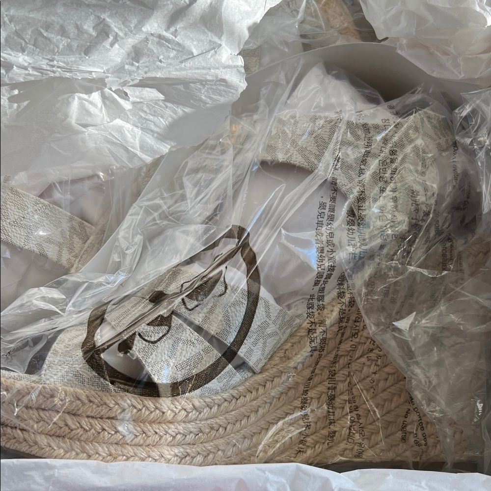 Michael Kors Cream and Tan Espadrilles
